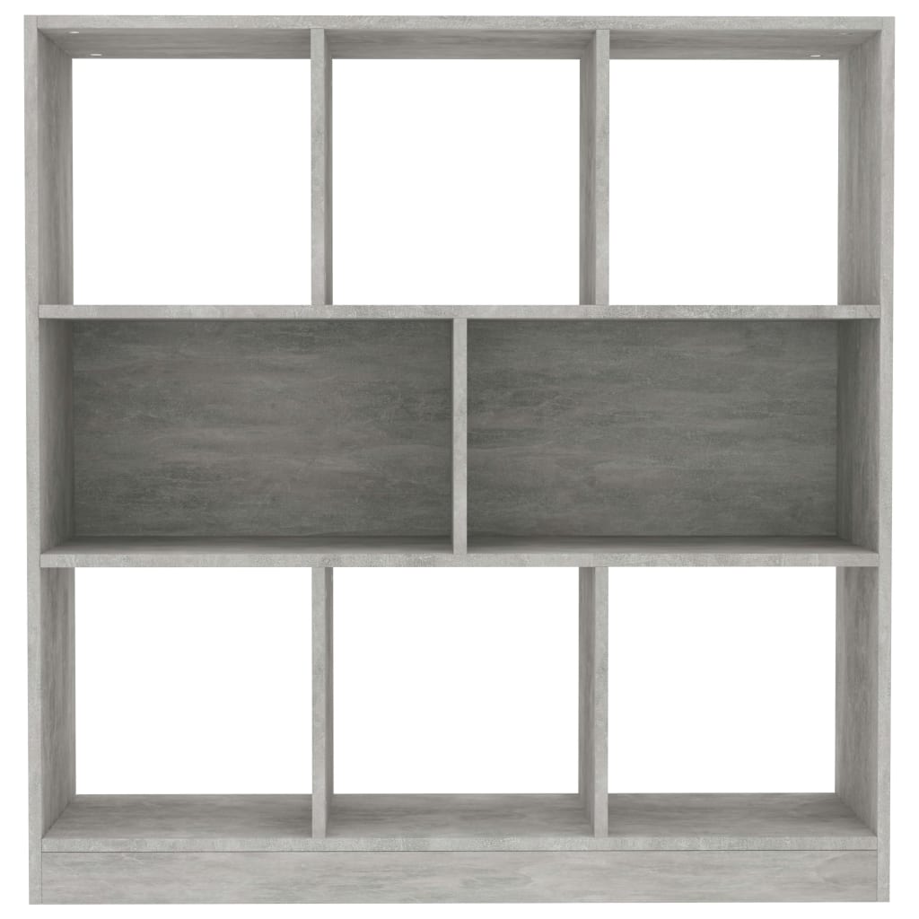 vidaXL Book Cabinet Concrete Gray 38.4"x11.6"x39.4" Engineered Wood