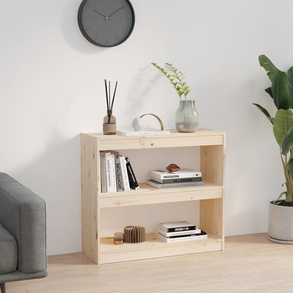 vidaXL Book Cabinet/Room Divider 31.5"x11.8"x28.1" Solid Wood Pine