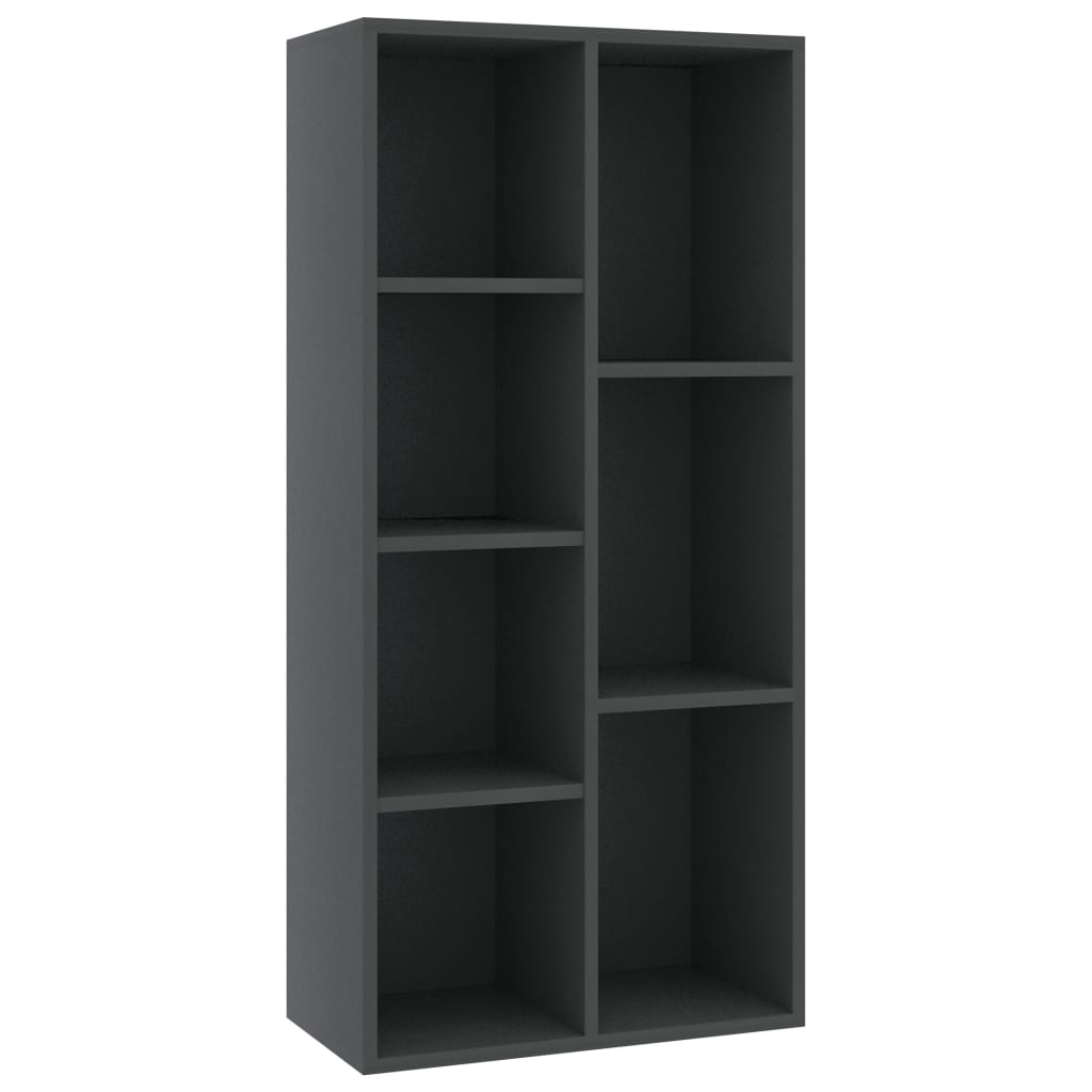 vidaXL Book Cabinet Gray 19.7"x9.8"x41.7" Chipboard