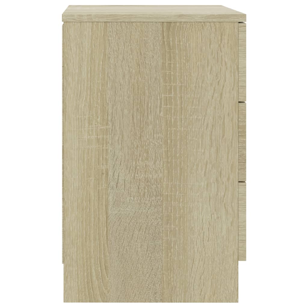 vidaXL Side Cabinets 2 pcs Sonoma Oak 15"x13.8"x22" Engineered Wood