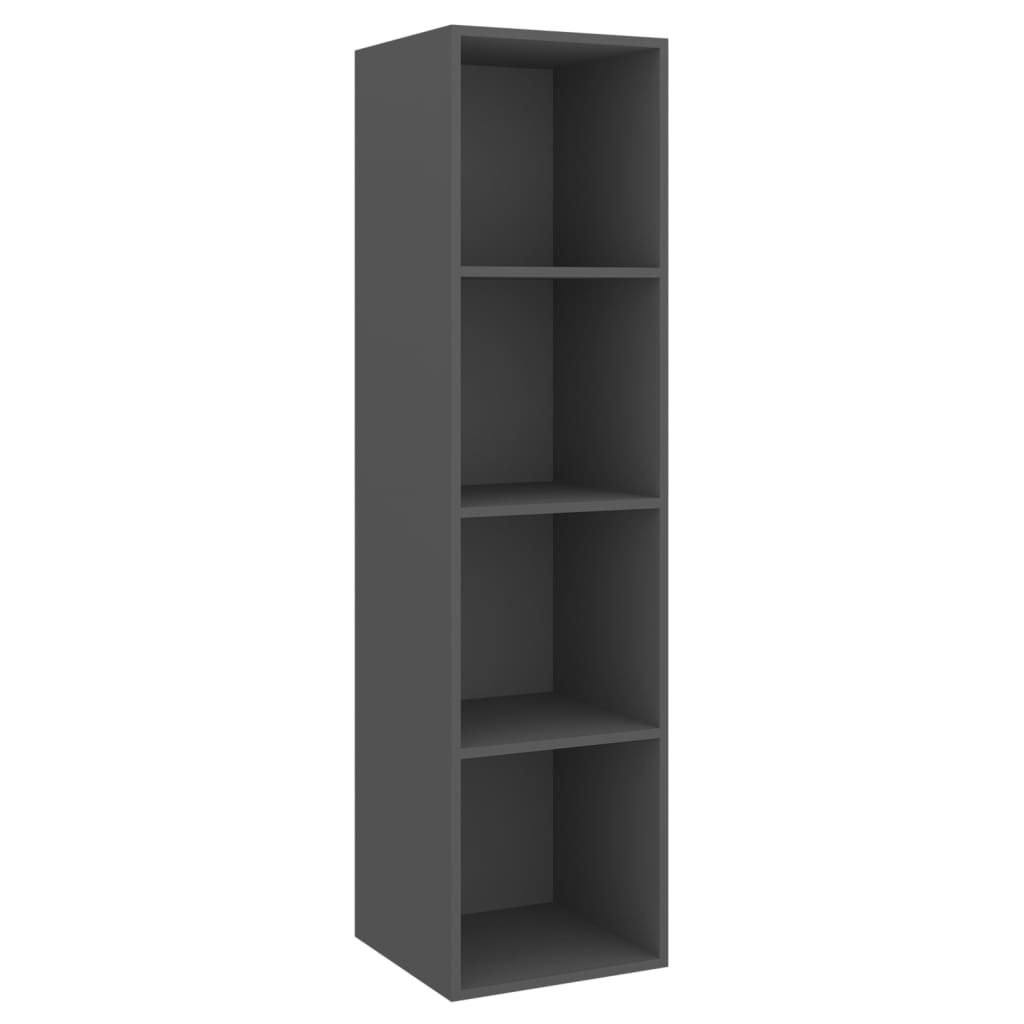 vidaXL 4 Piece TV Cabinet Set Gray Chipboard