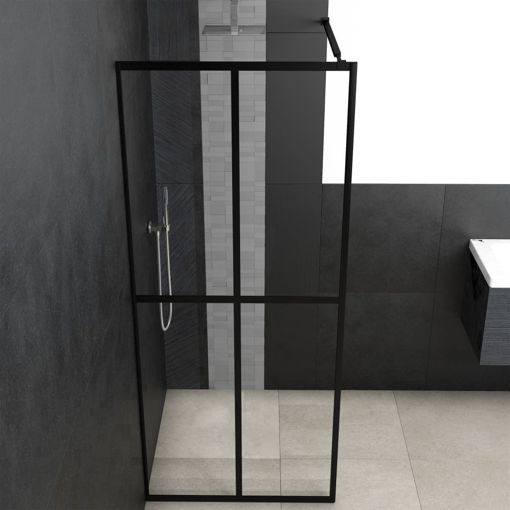 vidaXL Walk-in Shower Screen Clear Tempered Glass 39.4"x76.8"