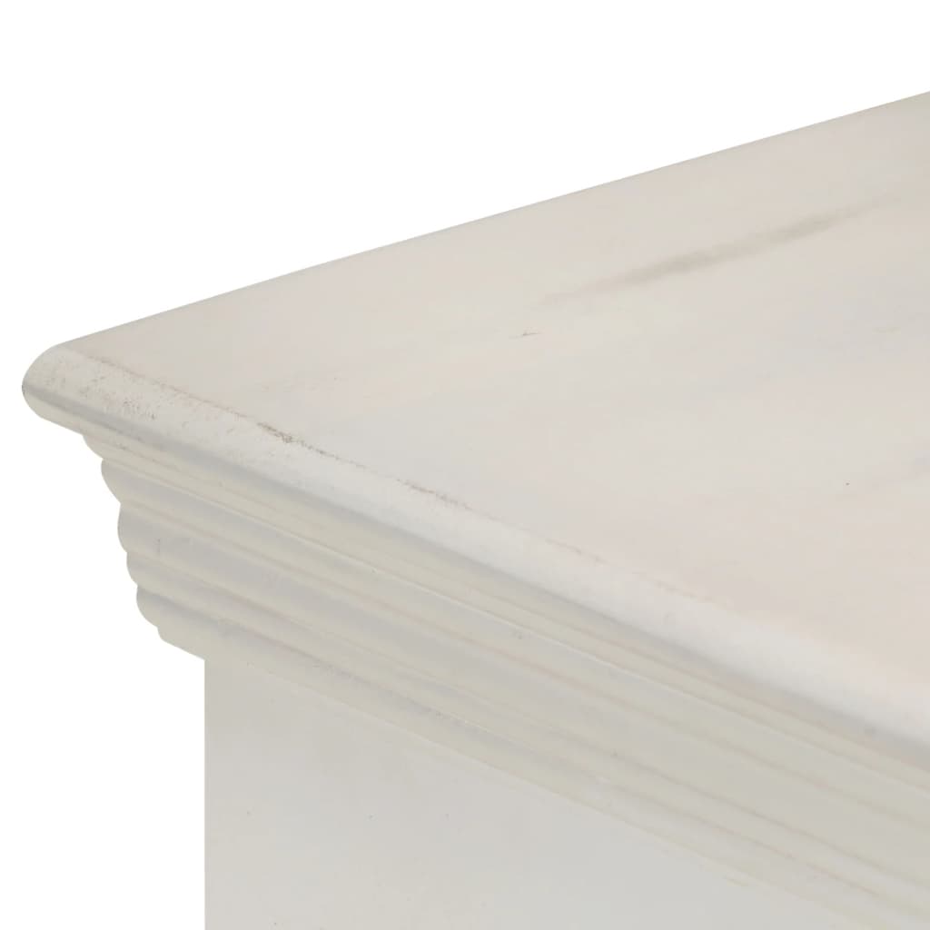 vidaXL Sideboard White 25.6"x11.8"x29.5" Solid Mango Wood