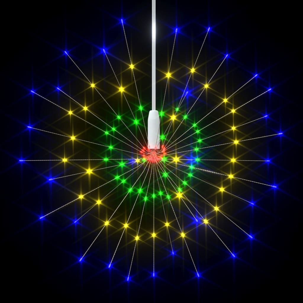 vidaXL Outdoor Christmas Firework Lights 2 pcs Multicolor 7.9" 280 LEDs