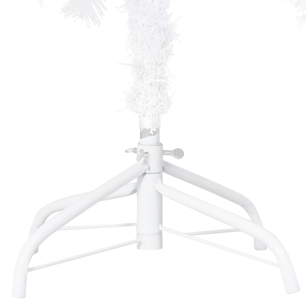 vidaXL Artificial Pre-lit Christmas Tree with Ball Set White 82.7" PVC