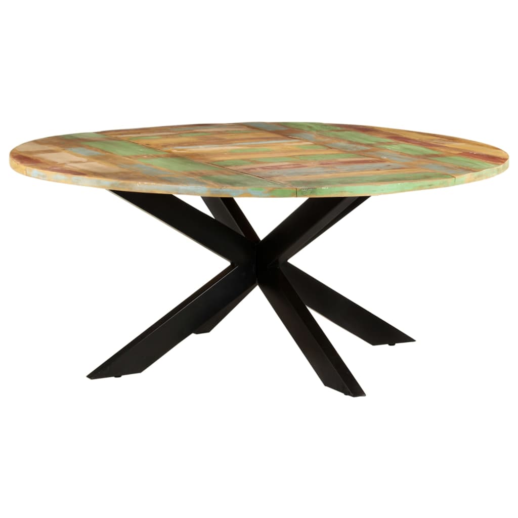 vidaXL Dining Table Round 68.9"x29.5" Solid Reclaimed Wood