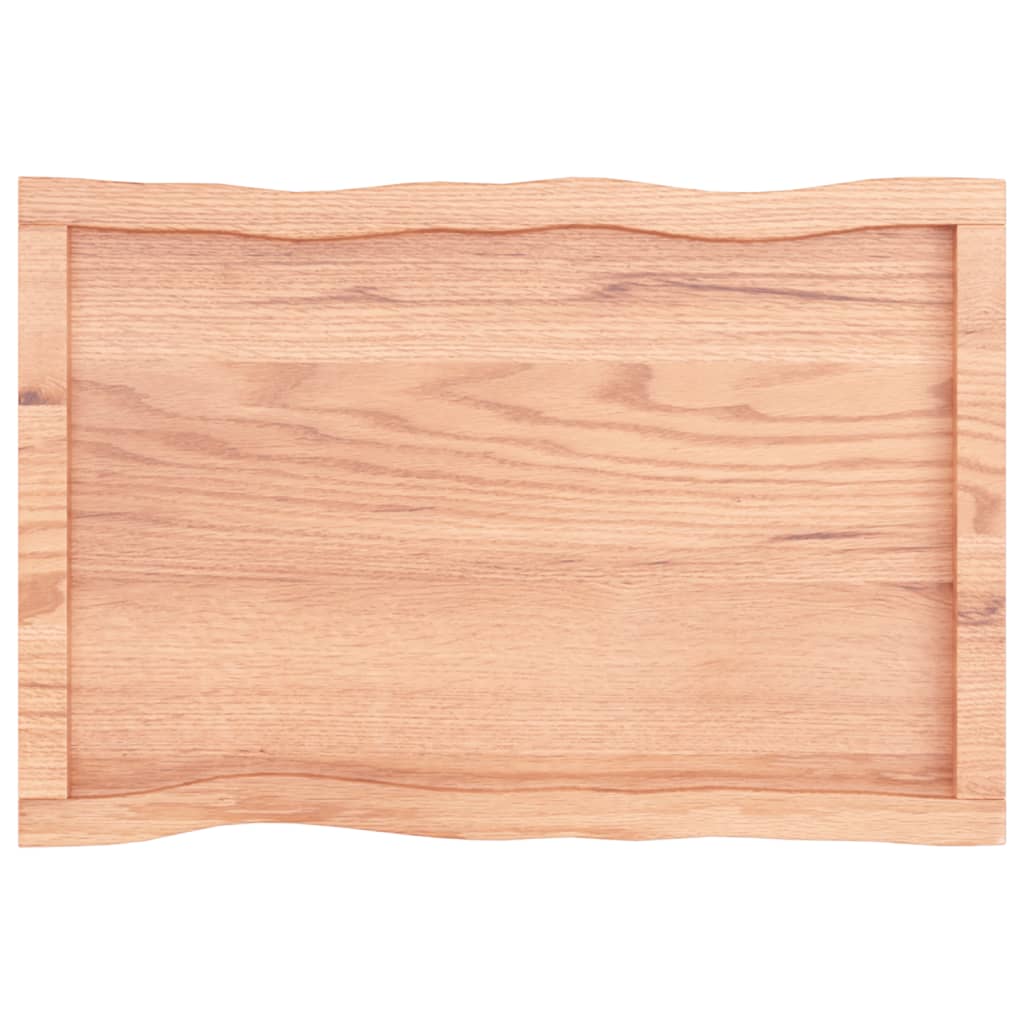 vidaXL Table Top Light Brown 31.5"x19.7"x(0.8"-2.4") Treated Solid Wood Live Edge