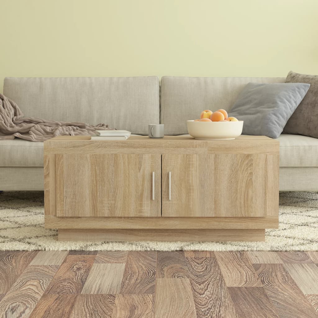 vidaXL Coffee Table Sonoma Oak 40.2"x19.7"x17.7" Engineered Wood