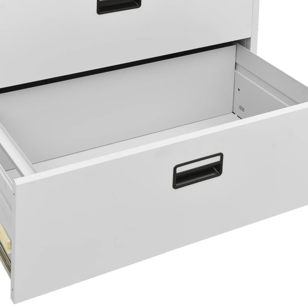 vidaXL Filing Cabinet Light Gray 35.4"x18.1"x52.8" Steel