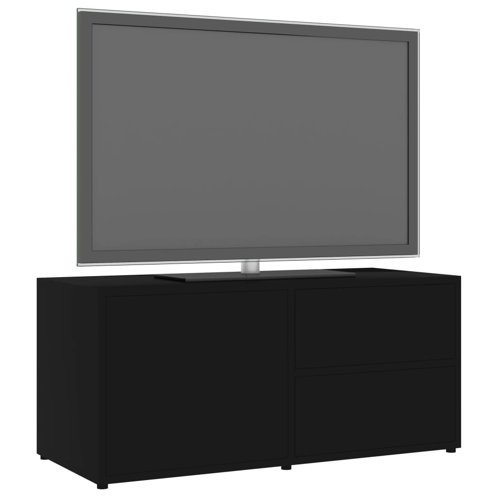 vidaXL TV Stand Black 31.5"x13.4"x14.2" Engineered Wood