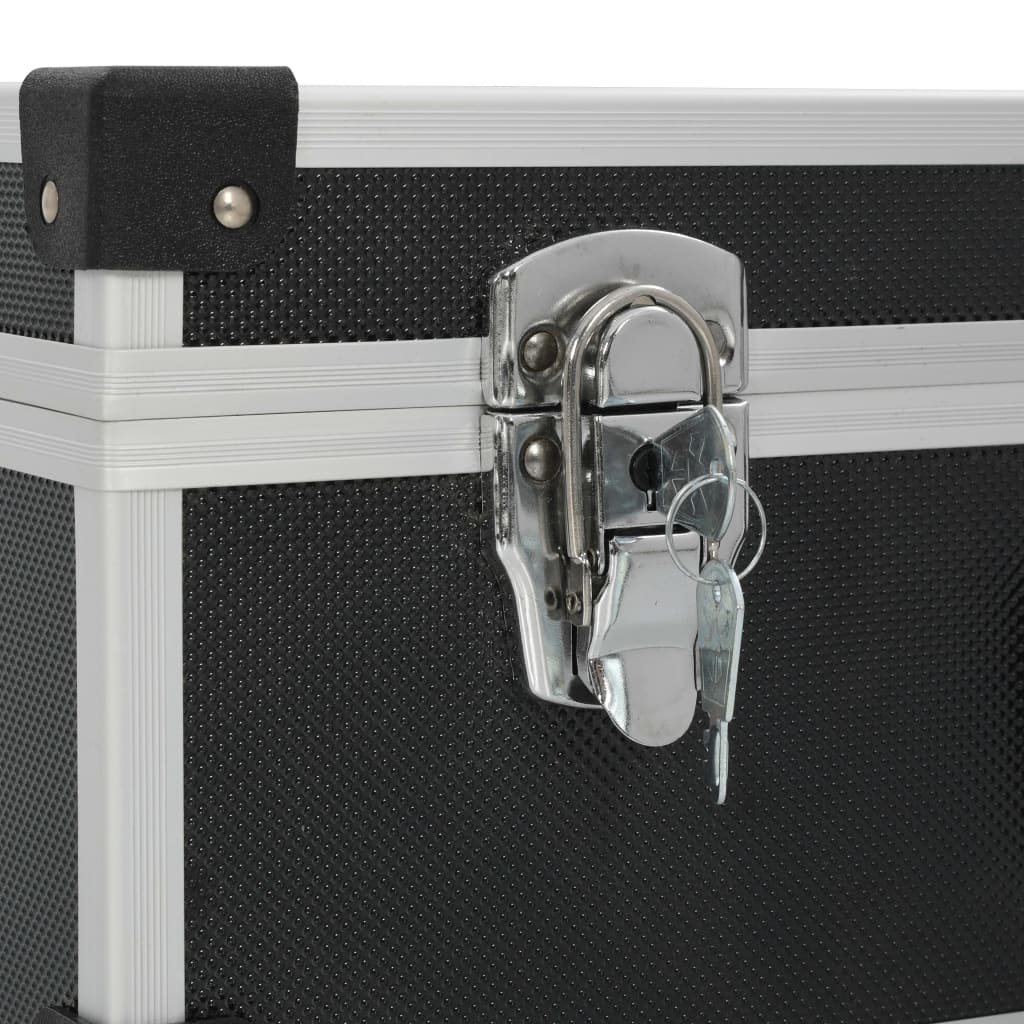 vidaXL Tool Suitcase 18.1"x13"x6.3" Black Aluminum