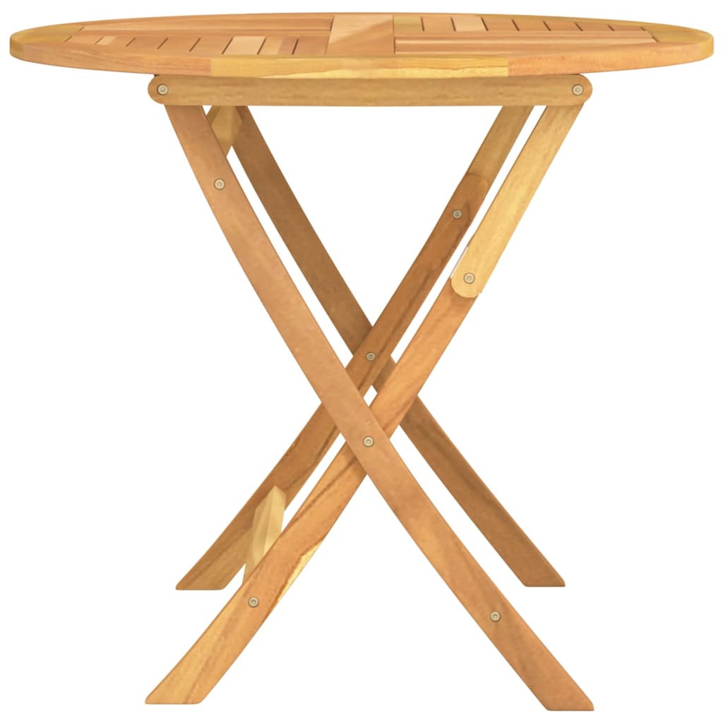 vidaXL Folding Patio Table 33.5"x30" Solid Teak Wood