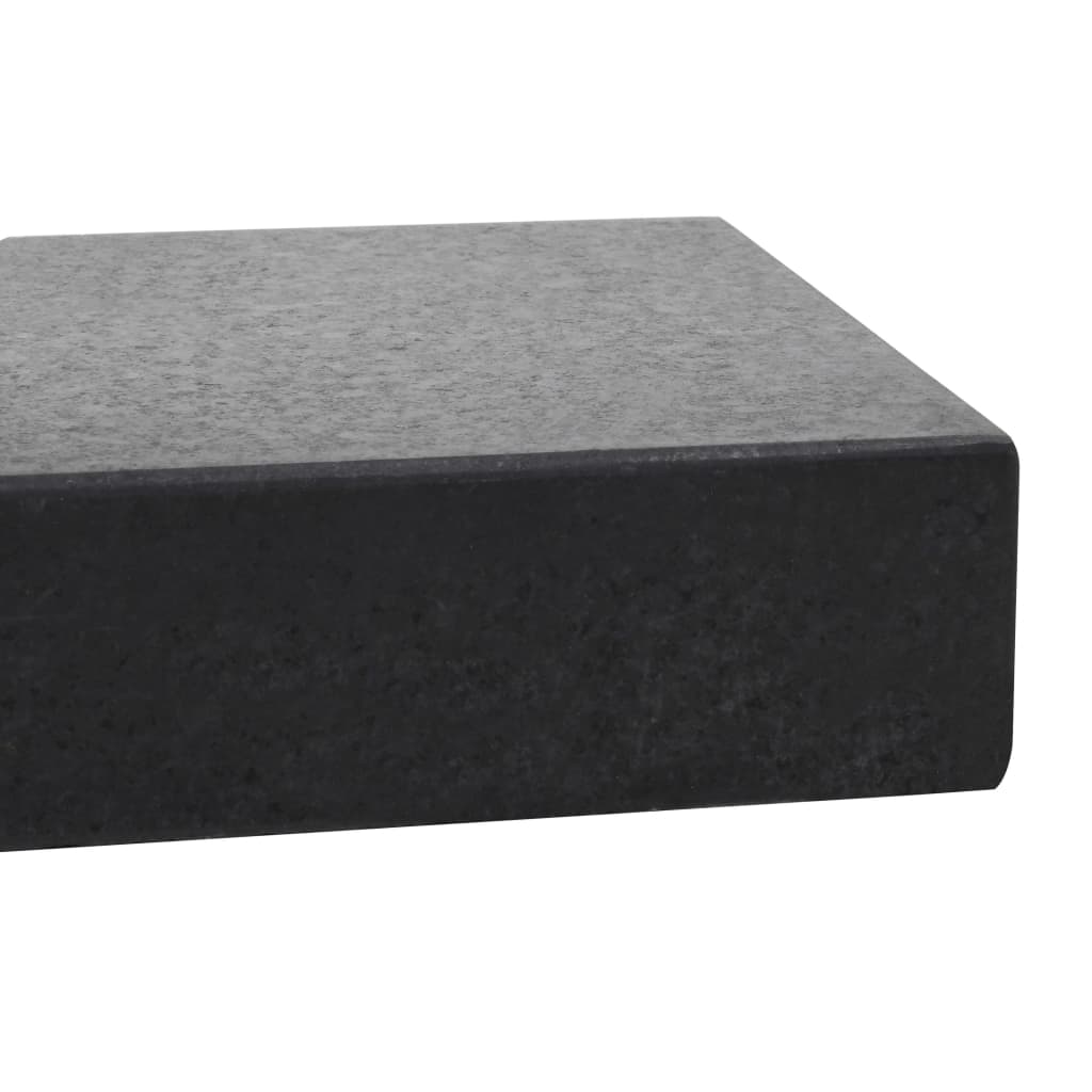 vidaXL Parasol Base Granite 55.1 lb Rectangular Black