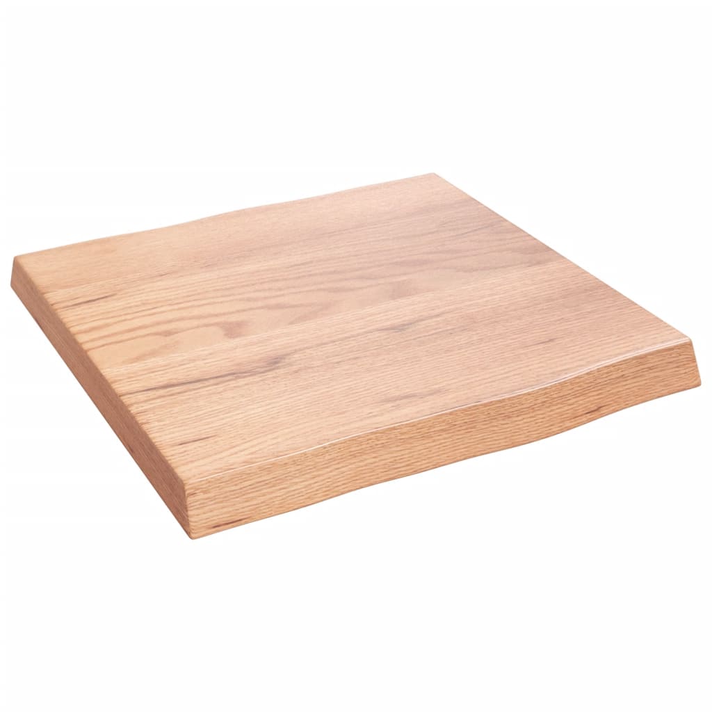 vidaXL Table Top Light Brown 15.7"x15.7"x(0.8"-1.6") Treated Solid Wood Live Edge