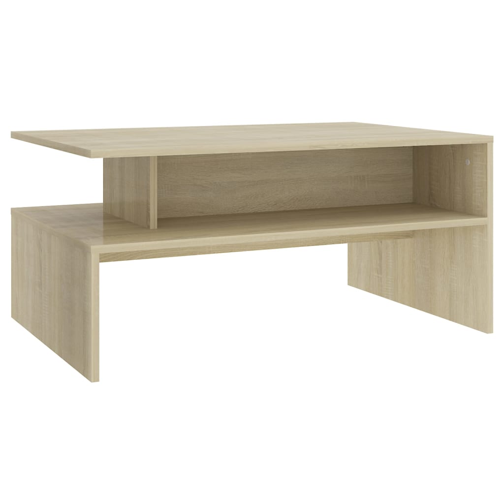 vidaXL Coffee Table Sonoma Oak 35.4"x23.6"x16.7" Engineered Wood