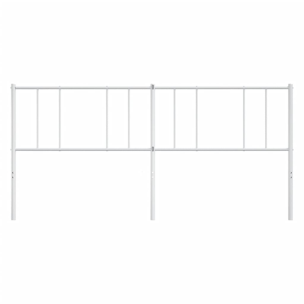 vidaXL Metal Headboard White 76"