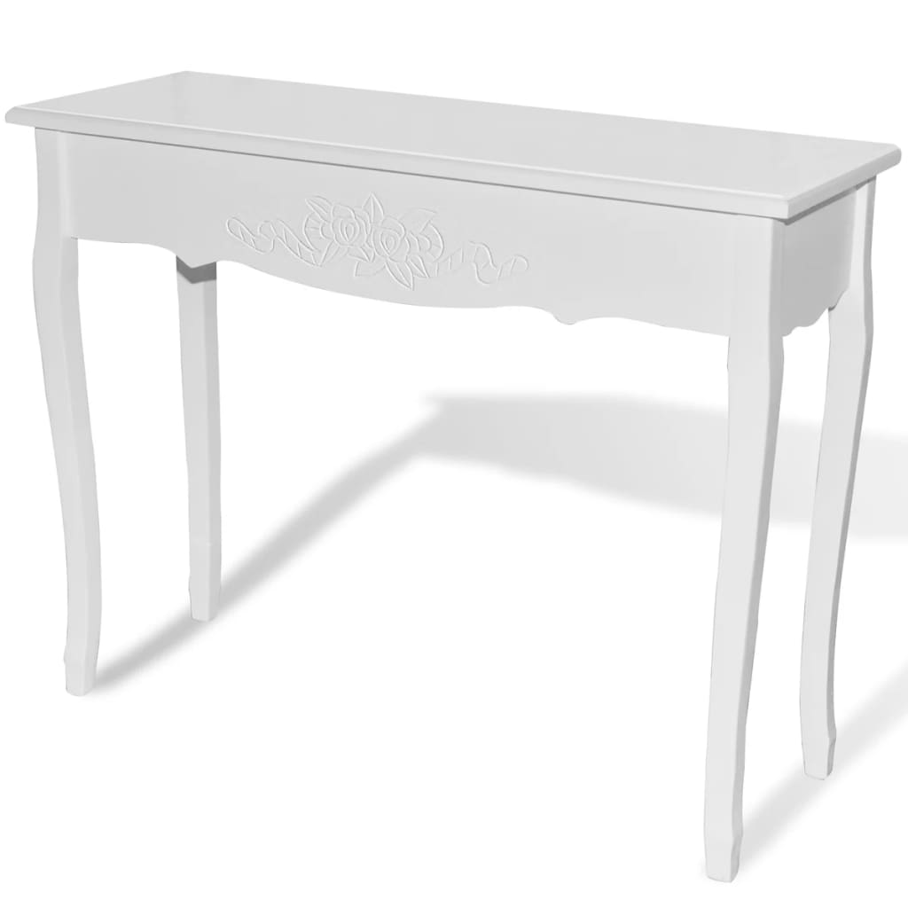 White Dressing Console Table