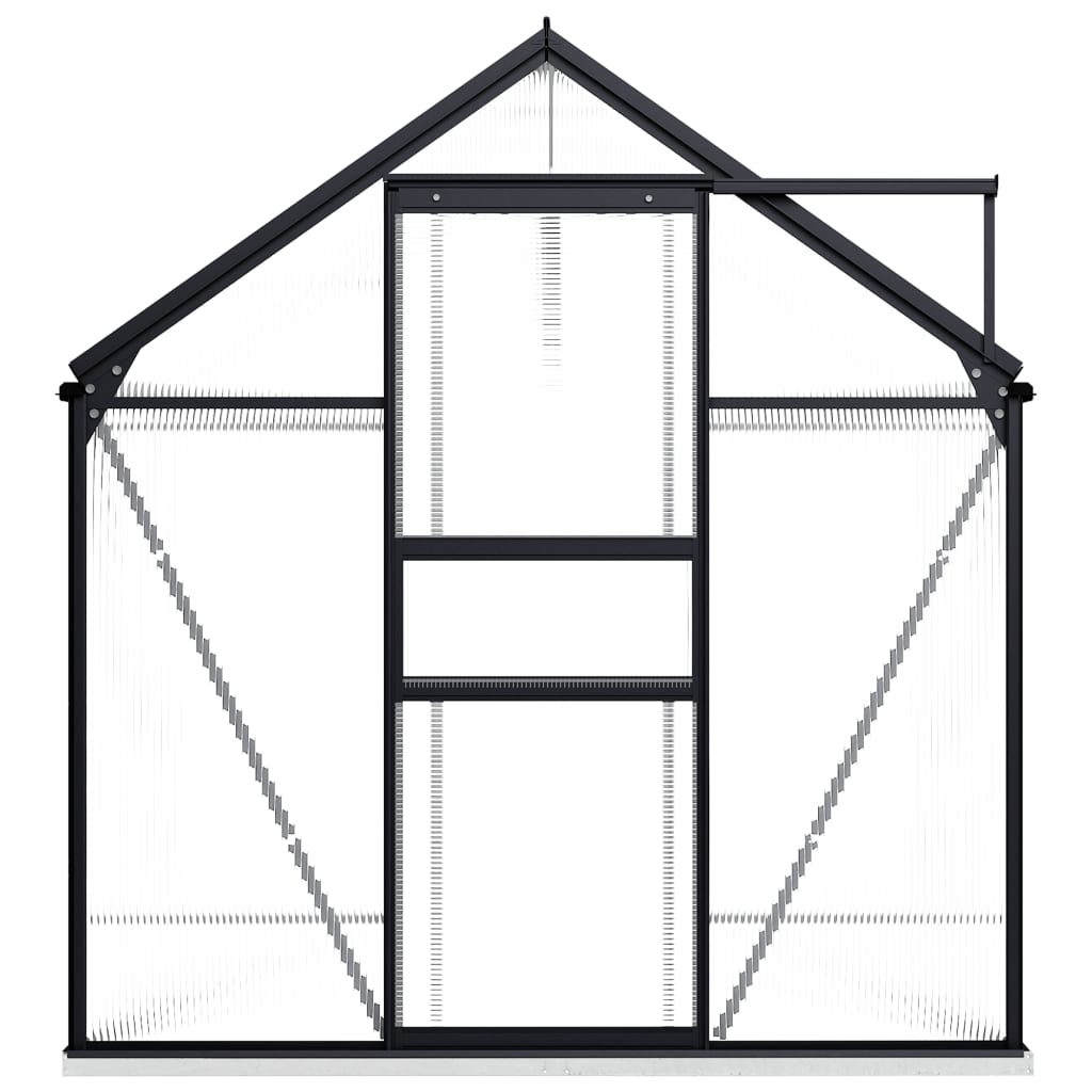 vidaXL Greenhouse with Base Frame Anthracite Aluminum 51.1 ft²