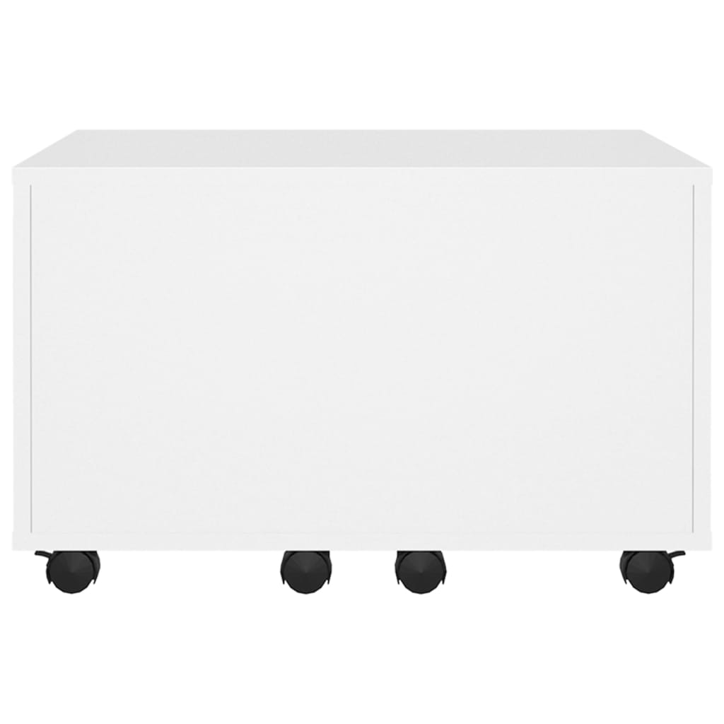 vidaXL Coffee Table White 23.6"x23.6"x15" Chipboard