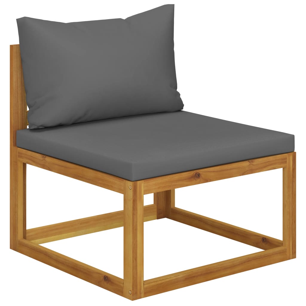 vidaXL 2 Piece Patio Sofa Set with Cushion Solid Acacia Wood
