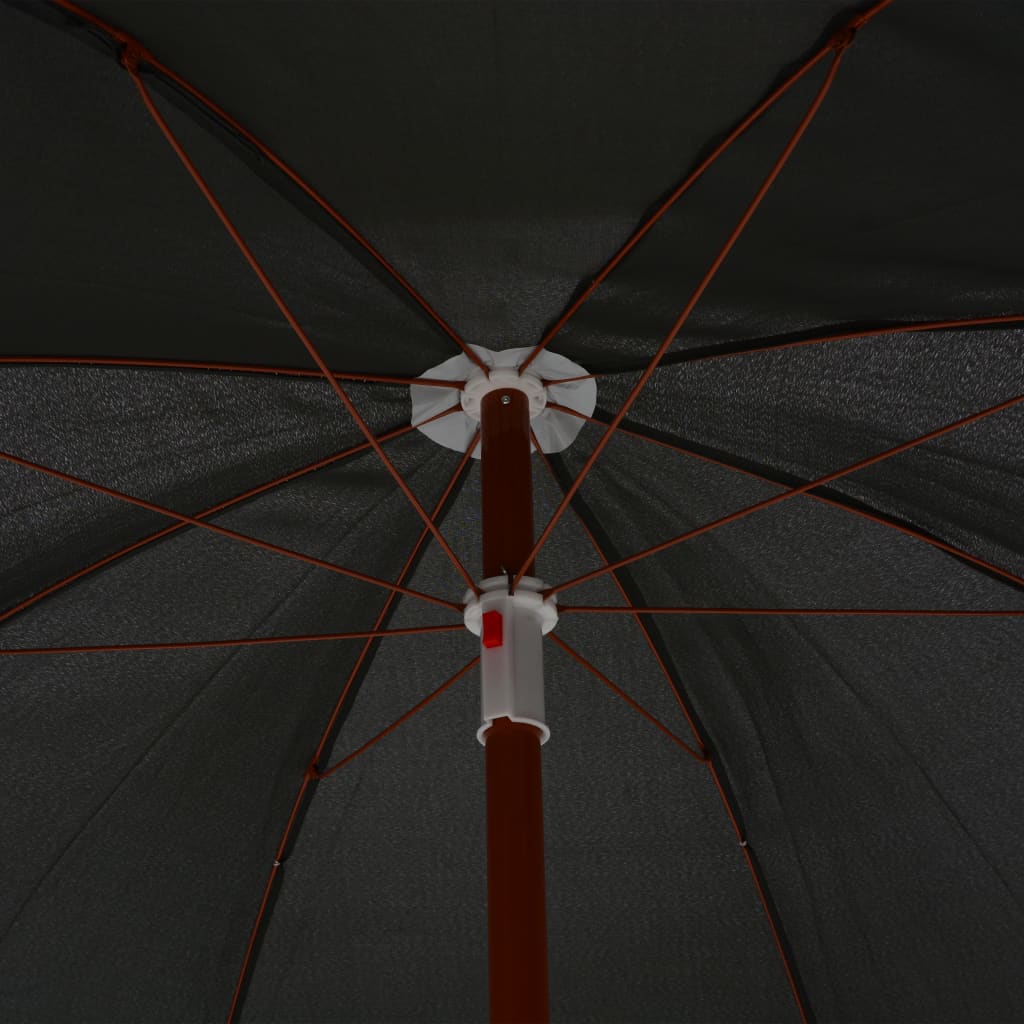 vidaXL Parasol with Steel Pole 94.5" Anthracite