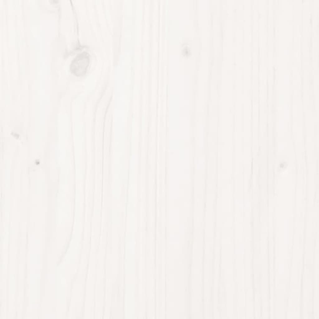 vidaXL Highboard White 15"x13.8"x46.1" Solid Wood Pine