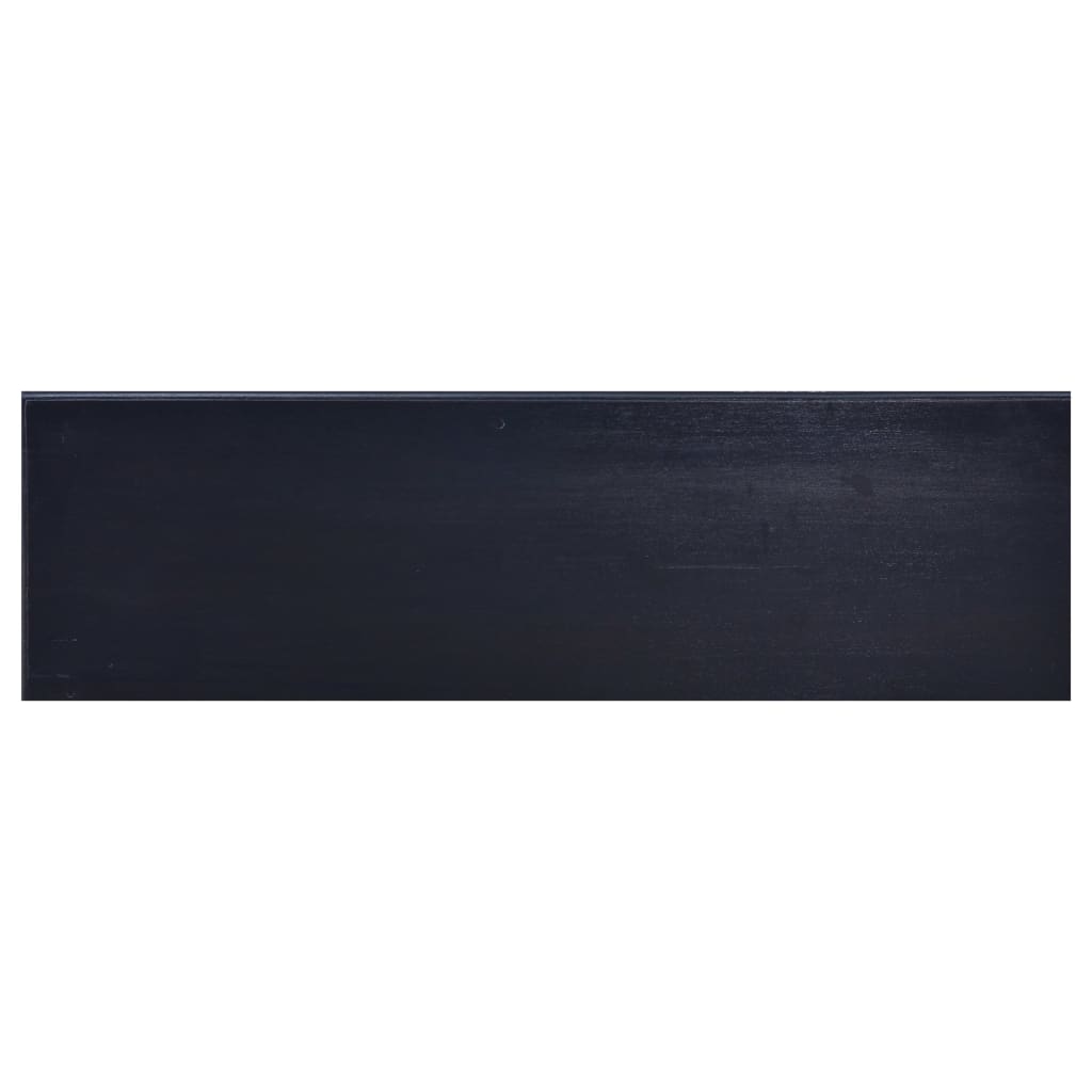 vidaXL TV Cabinet Light Black Coffee 39.4"x11.8"x17.7" Solid Mahogany Wood