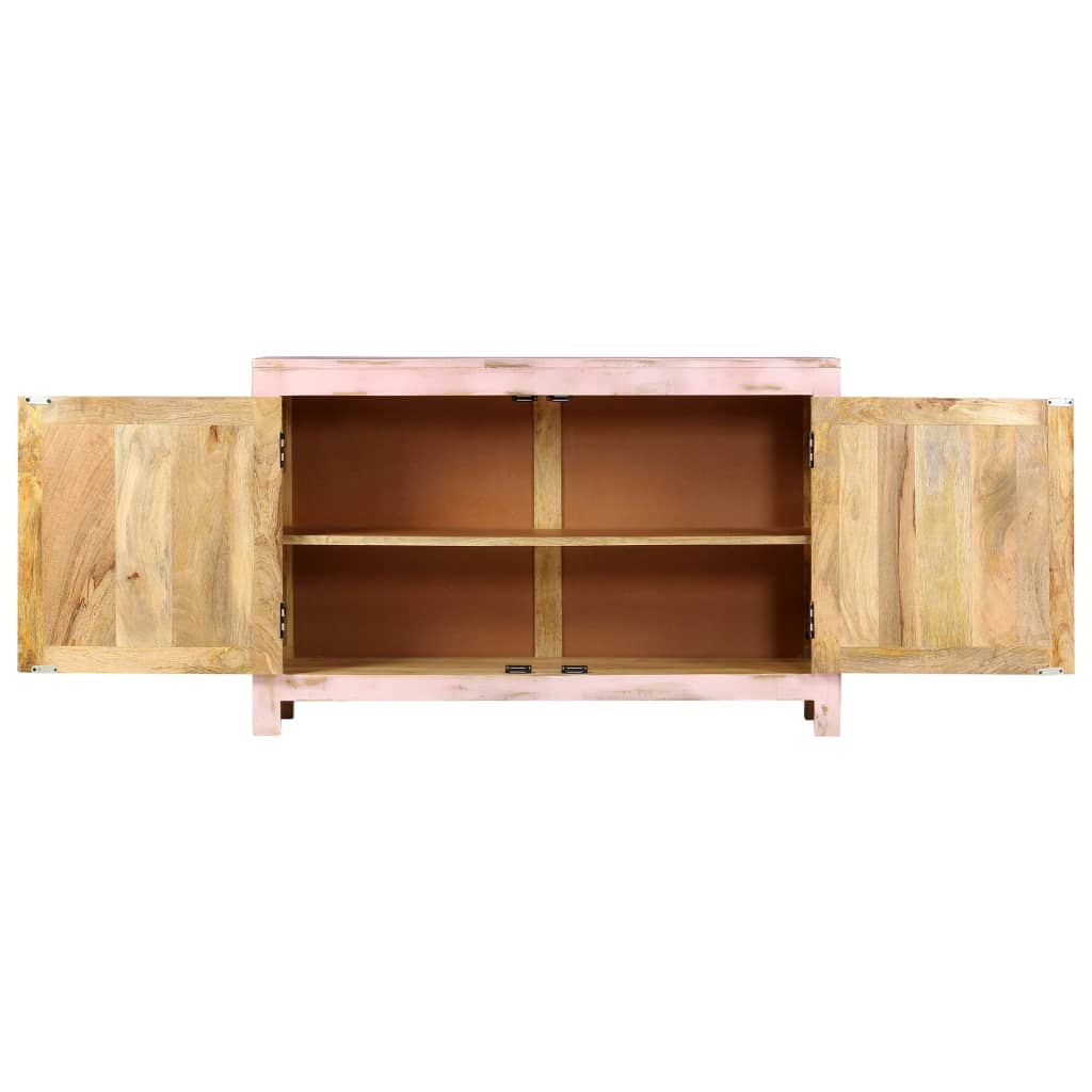 vidaXL Sideboard Light Pink 43.3"x13.8"x27.6" Solid Mango Wood