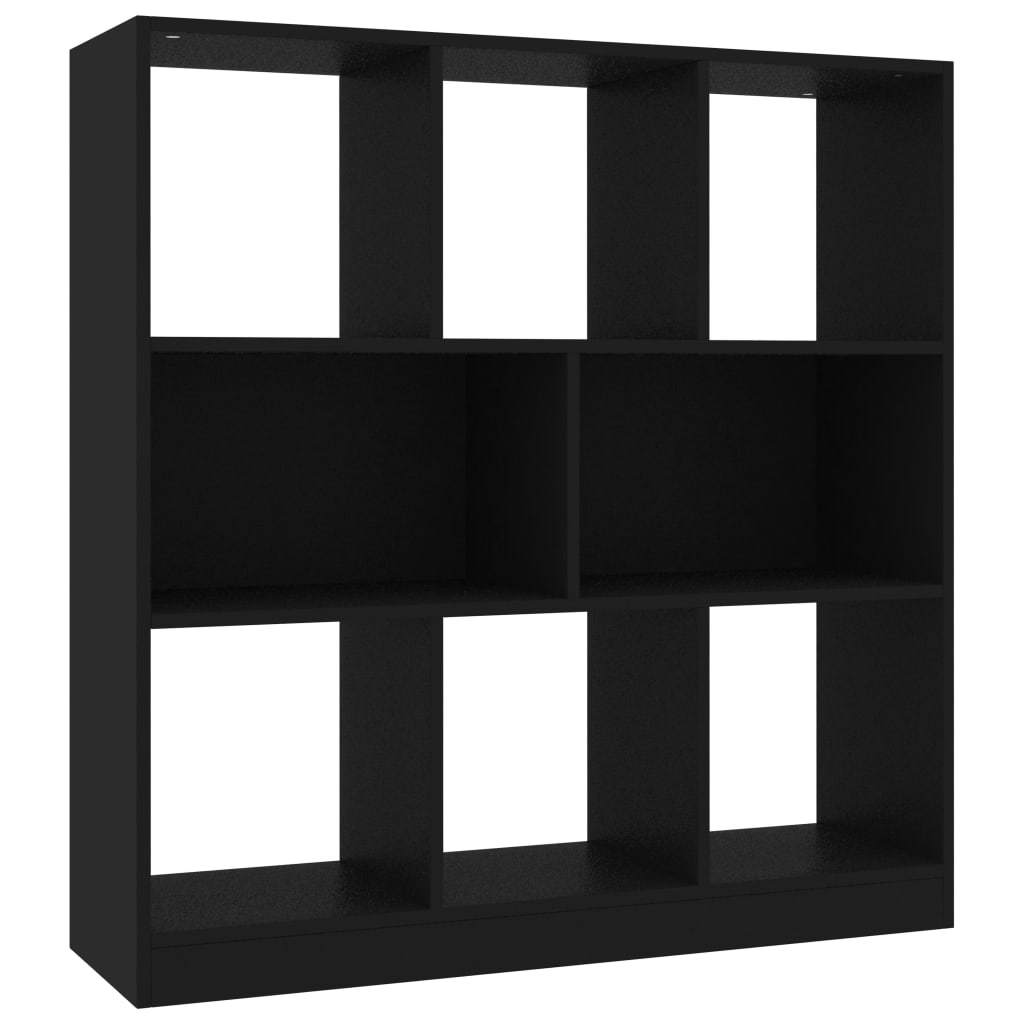 vidaXL Book Cabinet Black 38.4"x11.6"x39.4" Chipboard