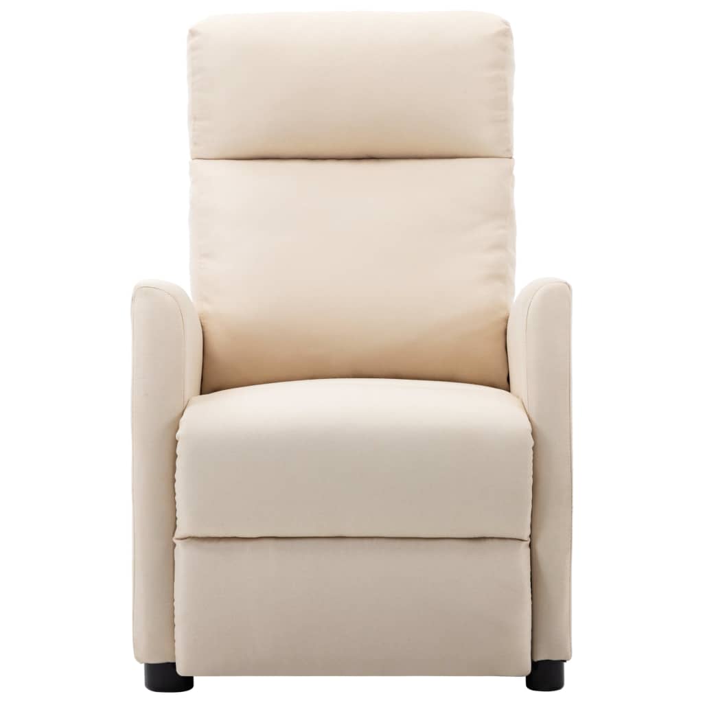 vidaXL Electric Massage Reclining Chair Cream Fabric