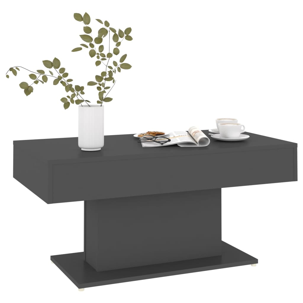 vidaXL Coffee Table Gray 37.8"x19.7"x17.7" Engineered Wood