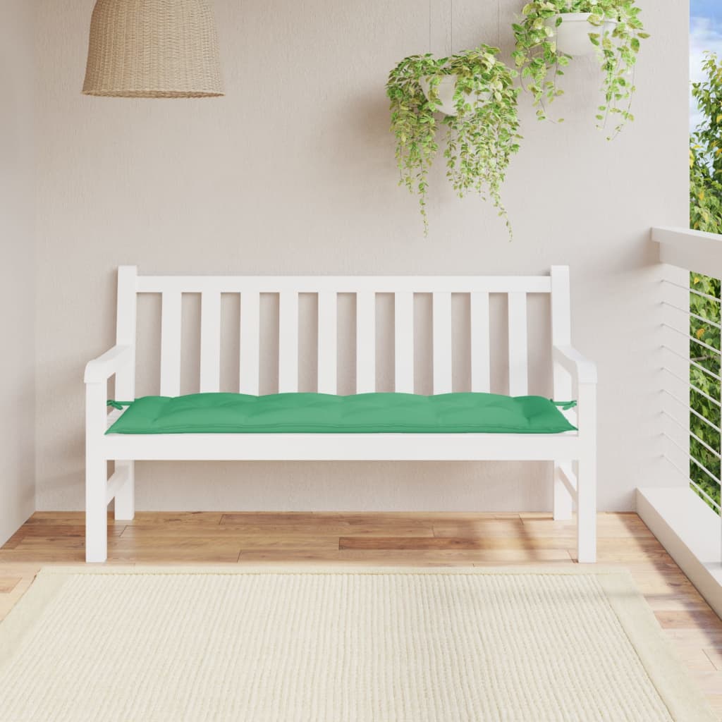 vidaXL Garden Bench Cushion Green 59.1"x19.7"x2.8" Oxford Fabric