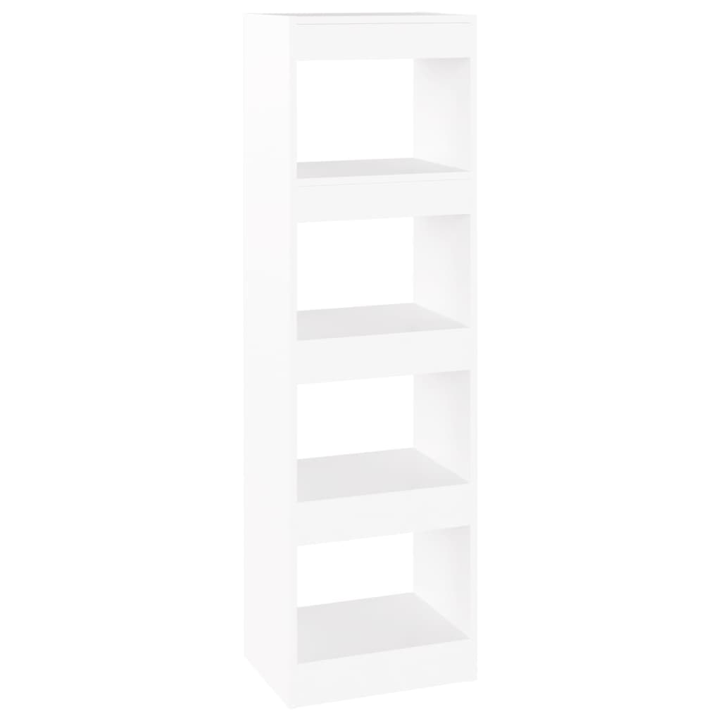 vidaXL Book Cabinet/Room Divider White 15.7"x11.8"x53.1"