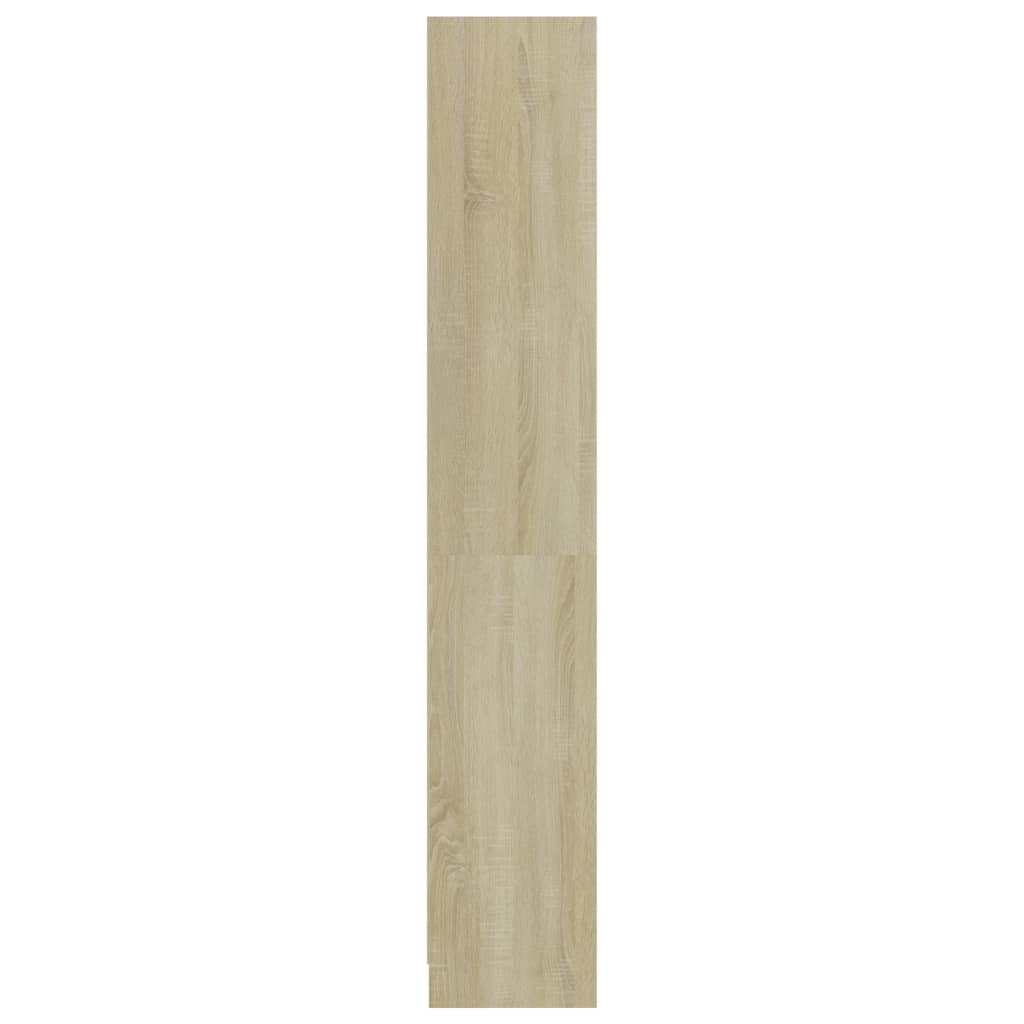 vidaXL 4-Tier Book Cabinet Sonoma Oak 31.5"x9.4"x55.9" Engineered Wood