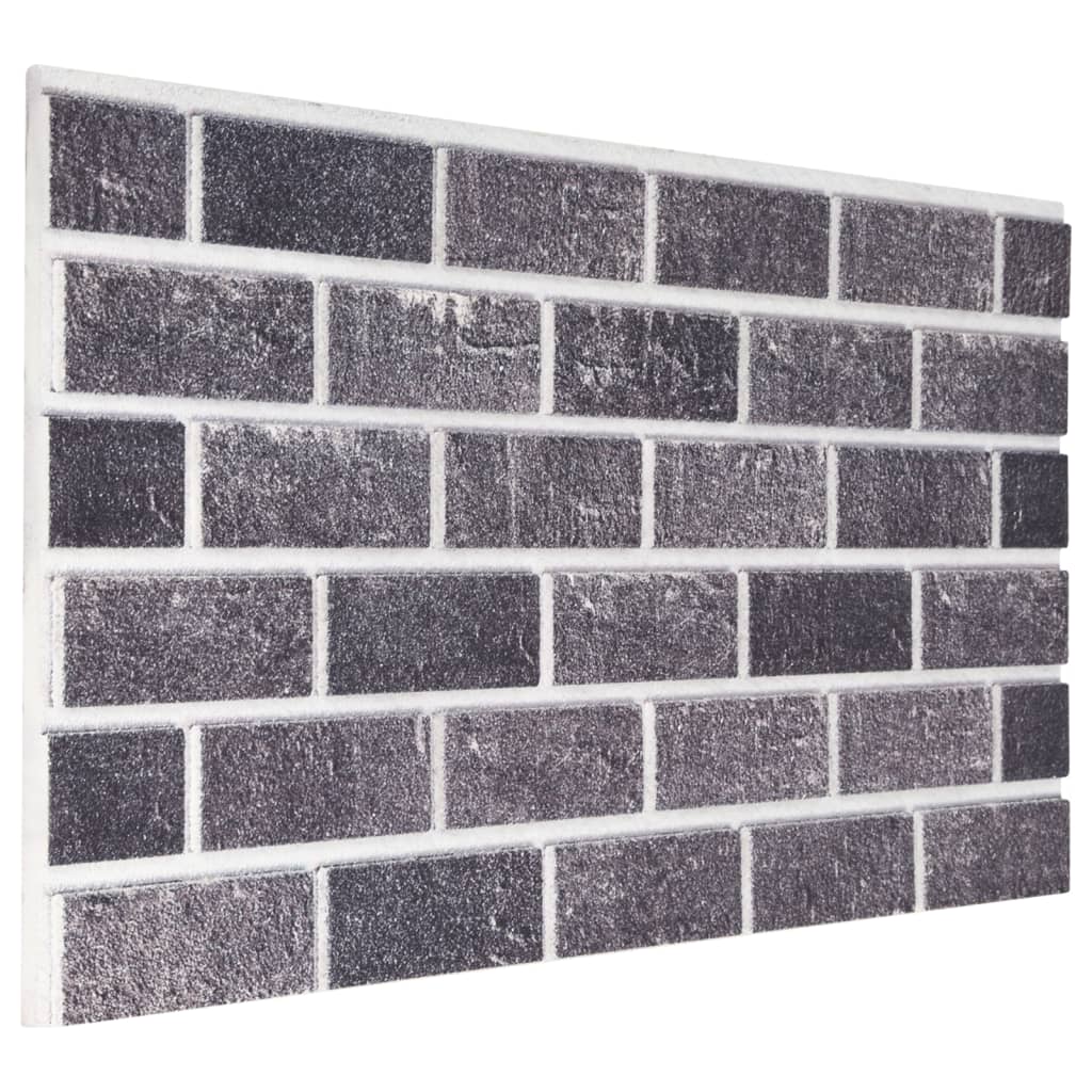 vidaXL 3D Wall Panels with Black & Gray Brick Design 10 pcs EPS