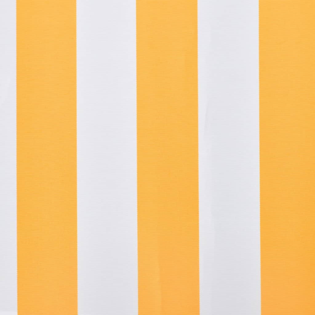 vidaXL Awning Top Sunshade Canvas Orange & White 137.8"x98.4"