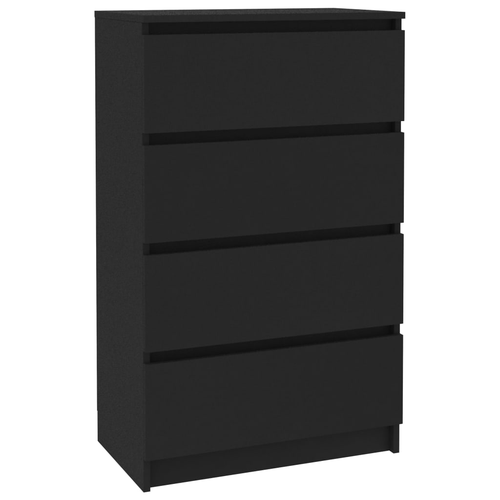 vidaXL Sideboard Black 23.6"x13.8"x38.8" Engineered Wood