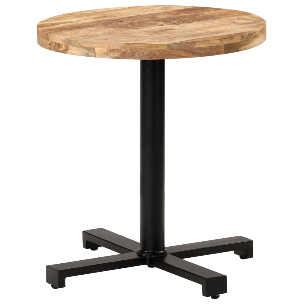 vidaXL Bistro Table Round Ø27.6"x29.5" Rough Mango Wood
