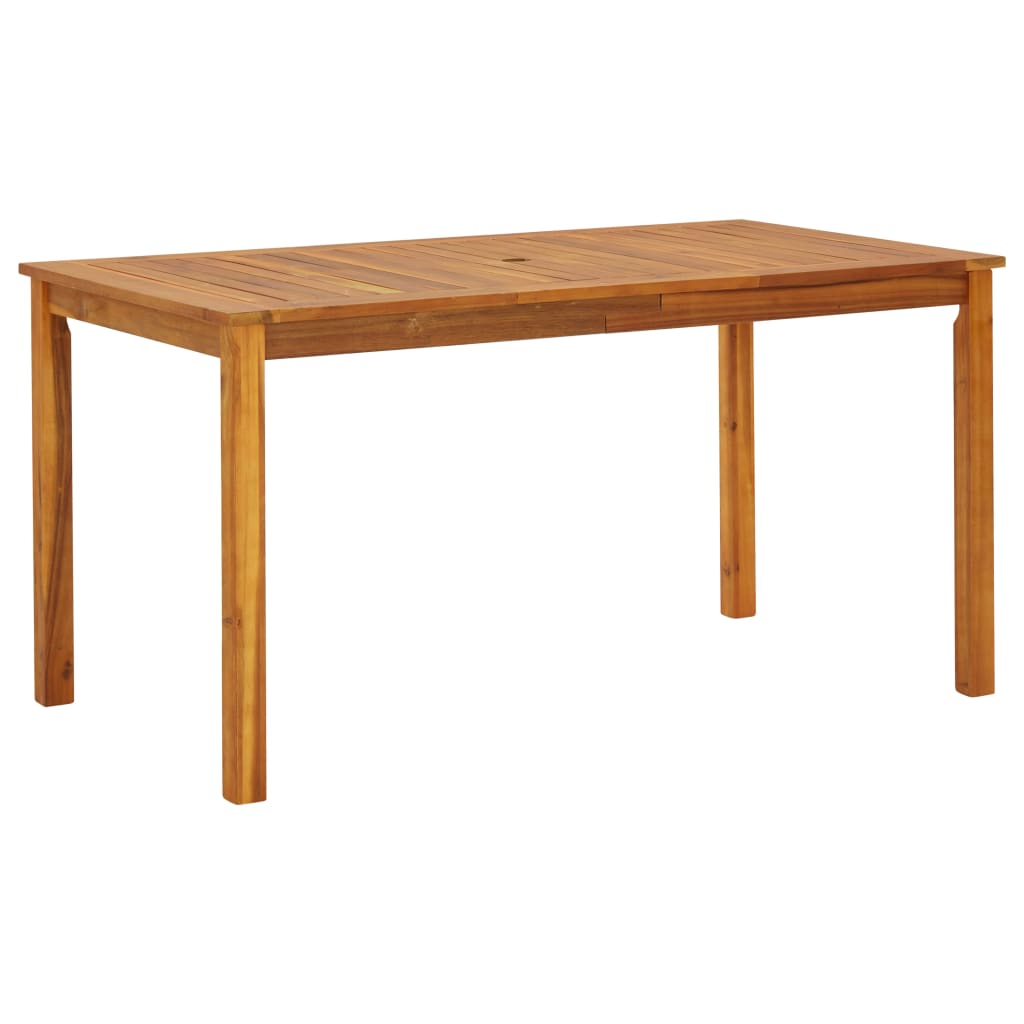 vidaXL Patio Table 55.1"x31.5"x29.1" Solid Acacia Wood
