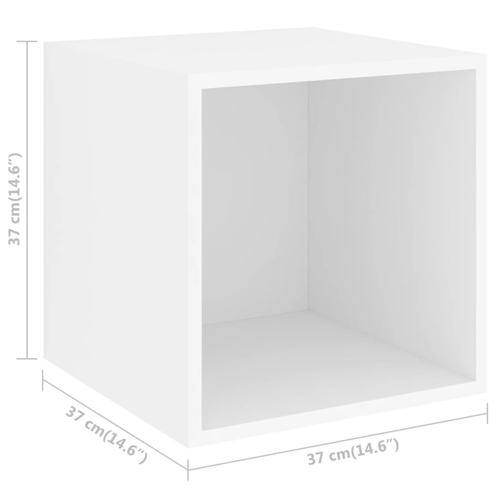 vidaXL 4 Piece TV Cabinet Set White Engineered Wood