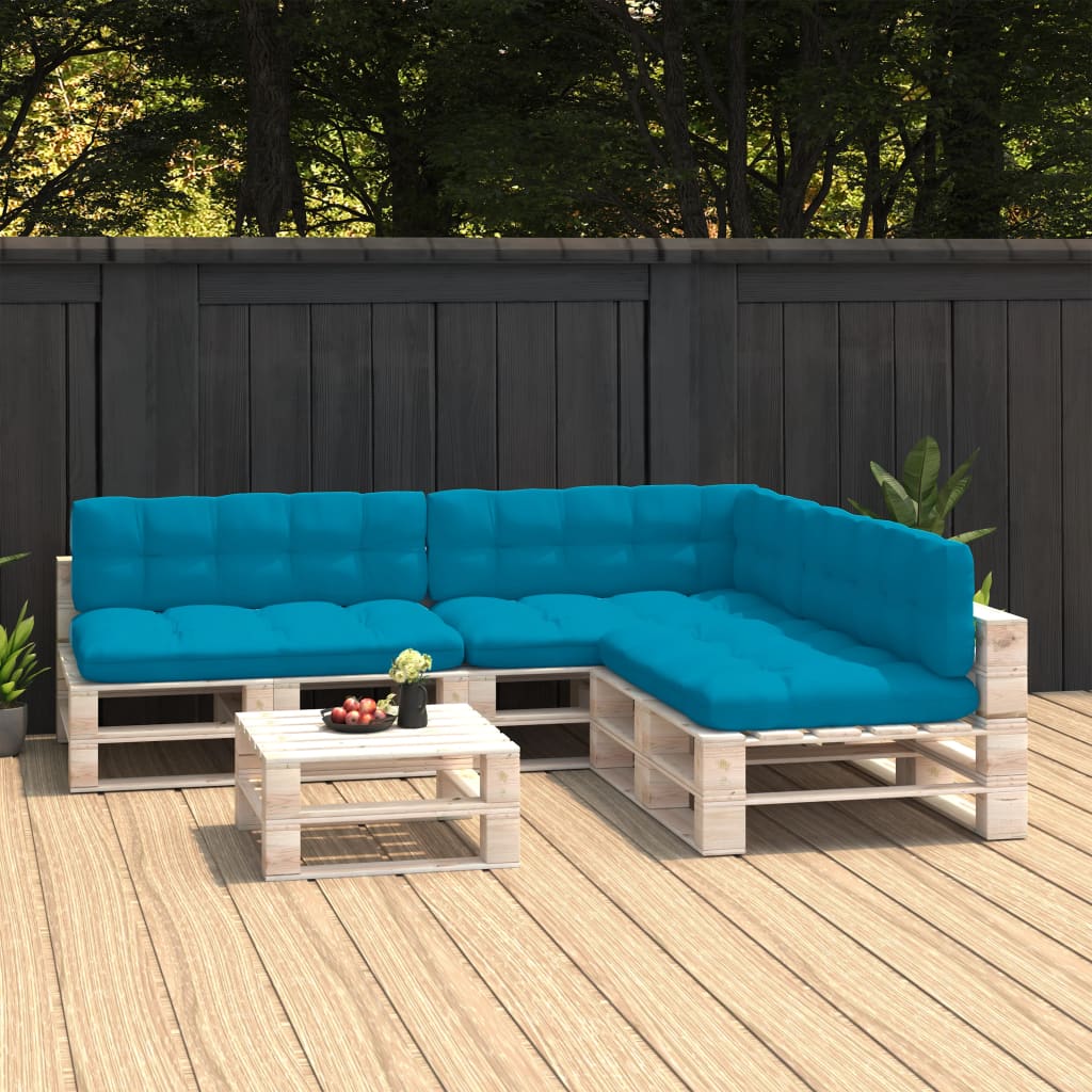vidaXL Pallet Sofa Cushions 7 pcs Blue