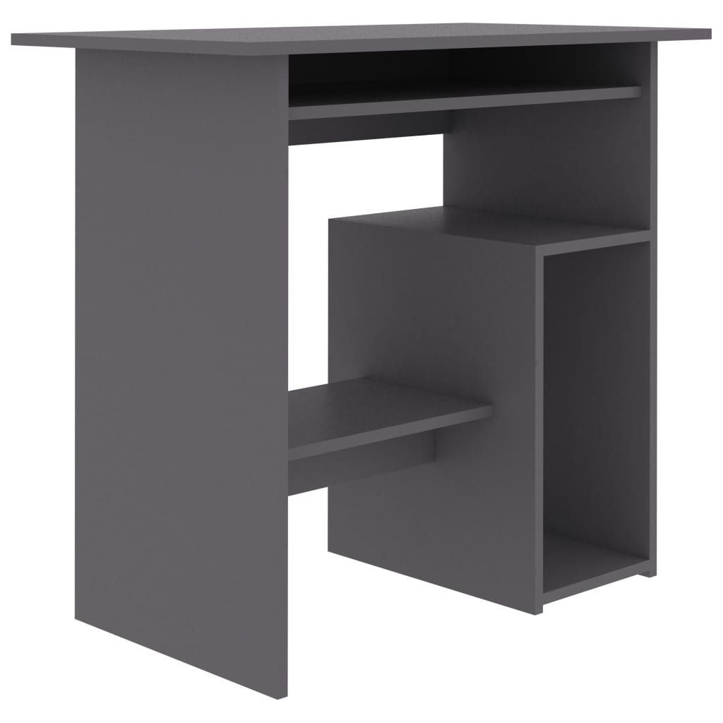 vidaXL Desk Gray 31.5"x17.7"x29.1" Engineered Wood