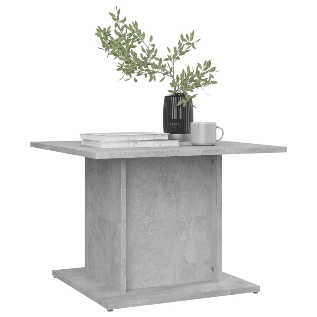 vidaXL Coffee Table Concrete Gray 21.9"x21.9"x15.7" Engineered Wood