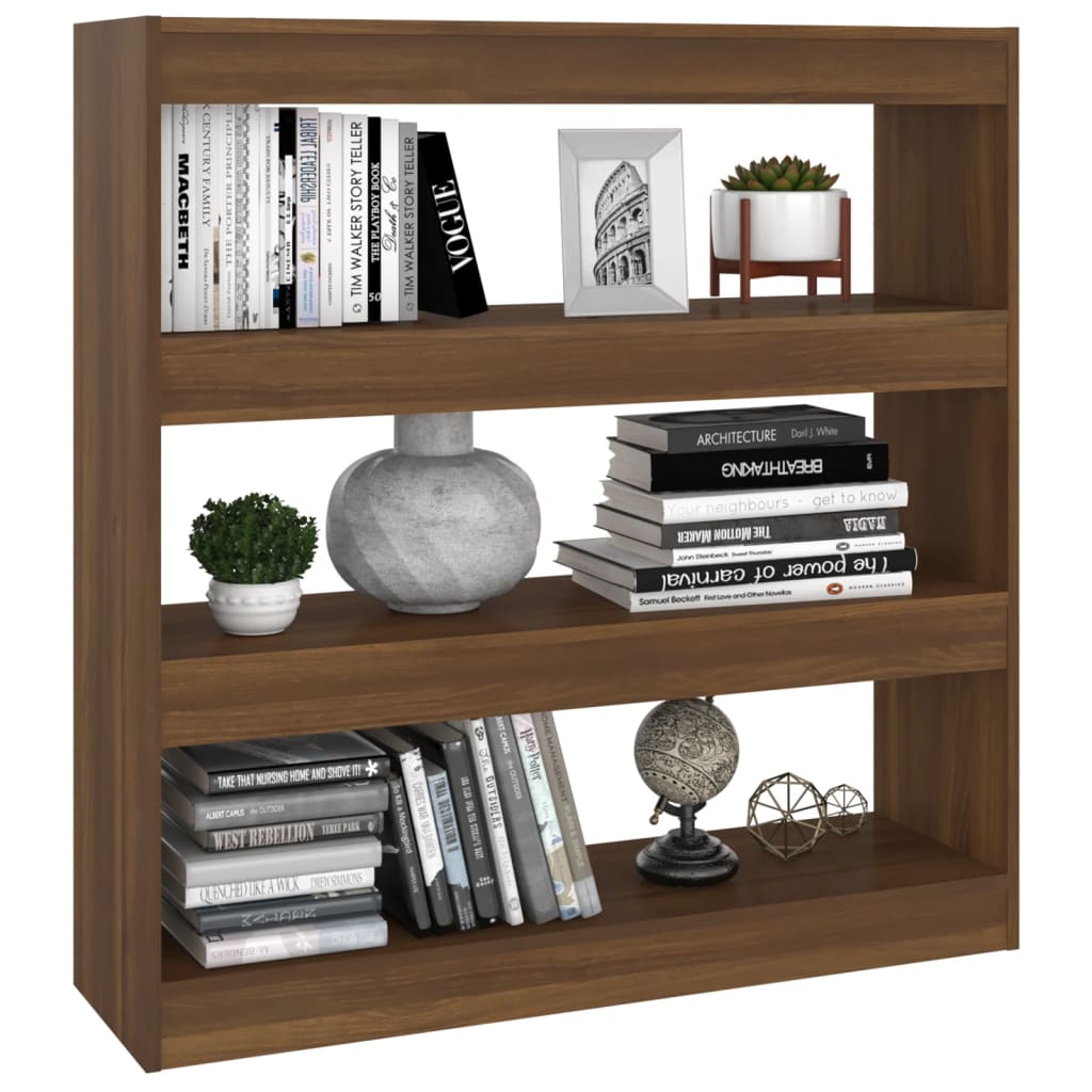 vidaXL Book Cabinet/Room Divider Brown Oak 39.4"x11.8"x40.6"
