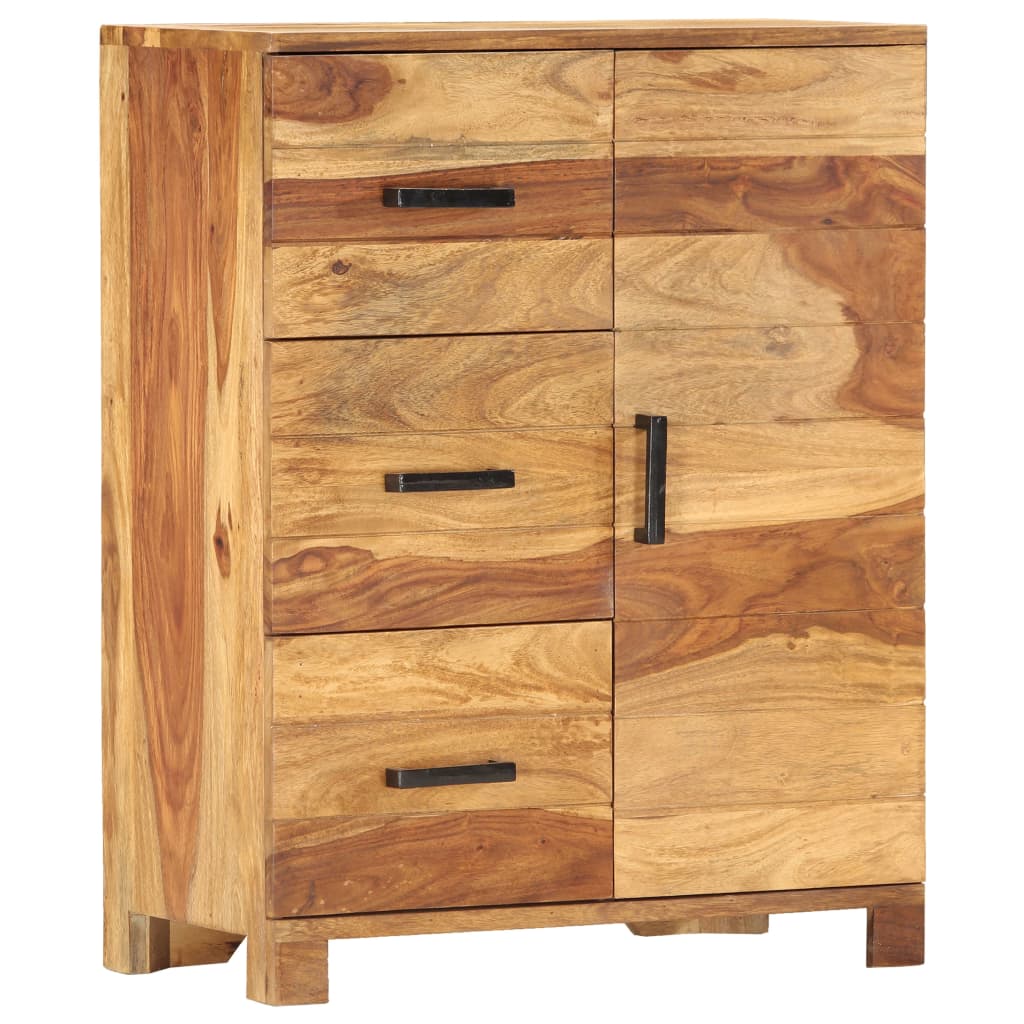 vidaXL Sideboard 22.8"x11.8"x29.5" Solid Sheesham Wood