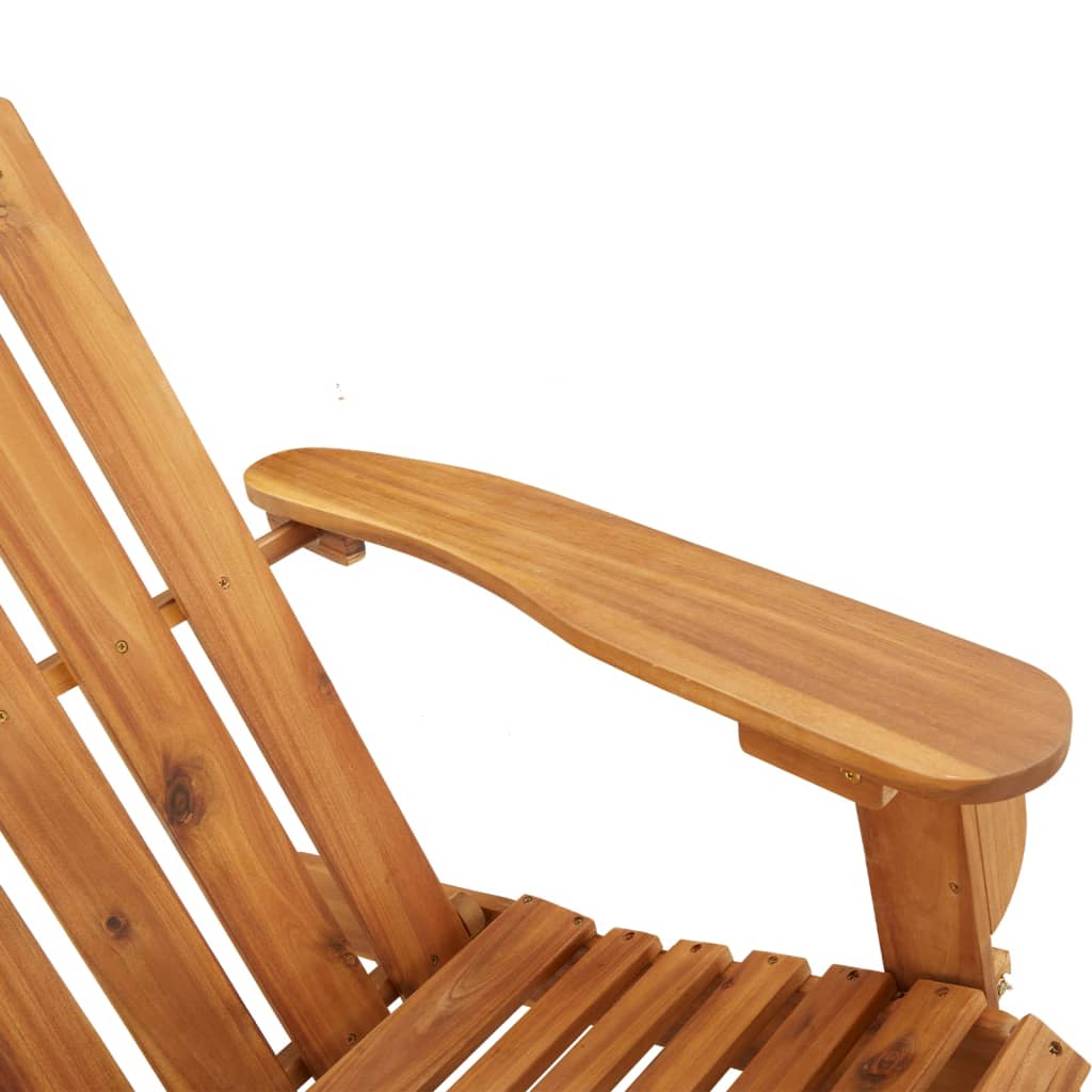 vidaXL Adirondack Patio Chair with Cushions Solid Wood Acacia