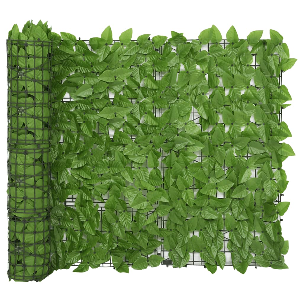 vidaXL Balcony Screen with Green Leaves 236.2"x39.4"