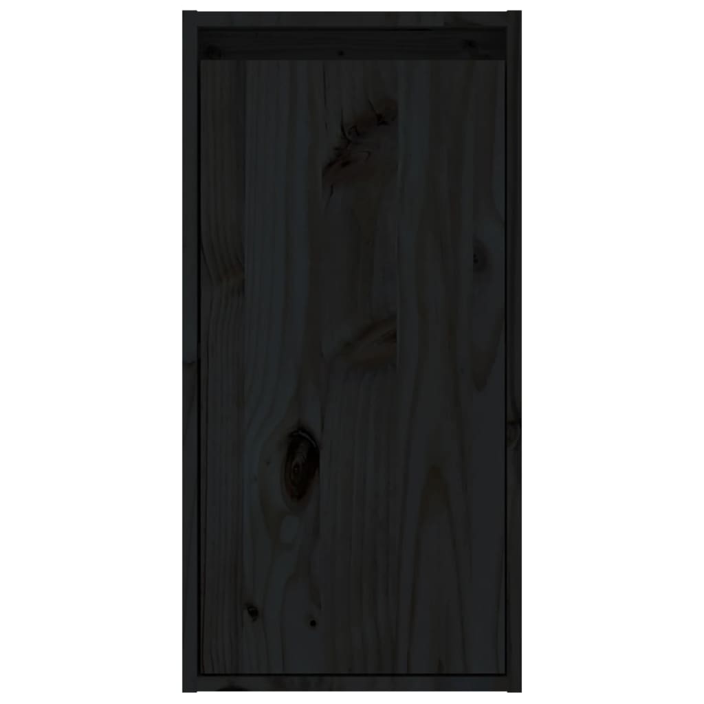 vidaXL TV Stands 2 Pcs Black Solid Wood Pine