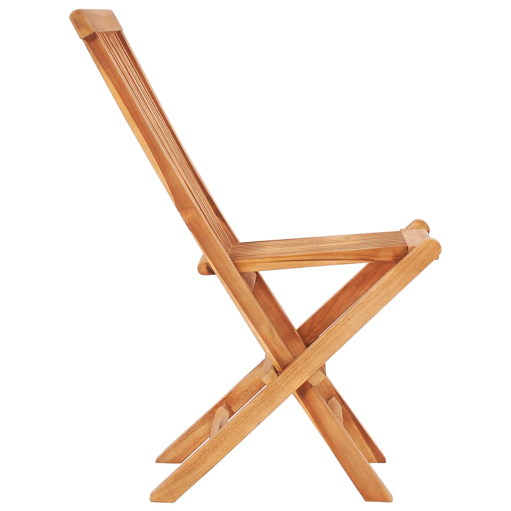 vidaXL 3 Piece Bistro Set with Anthracite Cushions Solid Teak Wood