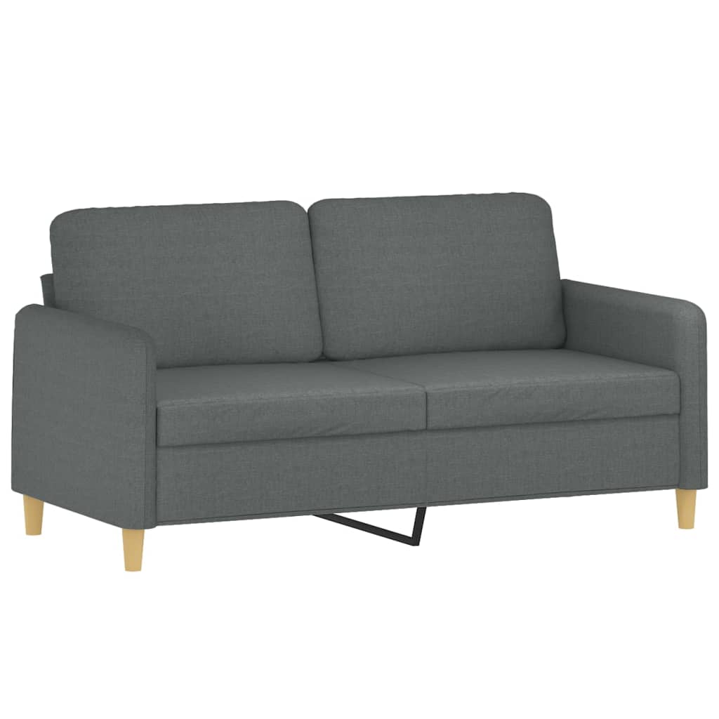 vidaXL 3 Piece Sofa Set with Pillows Dark Gray Fabric